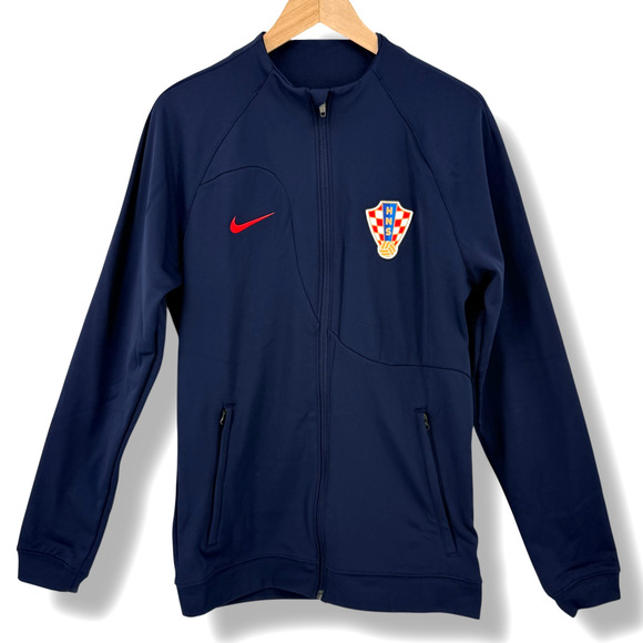 Nike Croatia HNS Slim Fit Vatreni Track Jacket Small Navy Blue Soccer Football